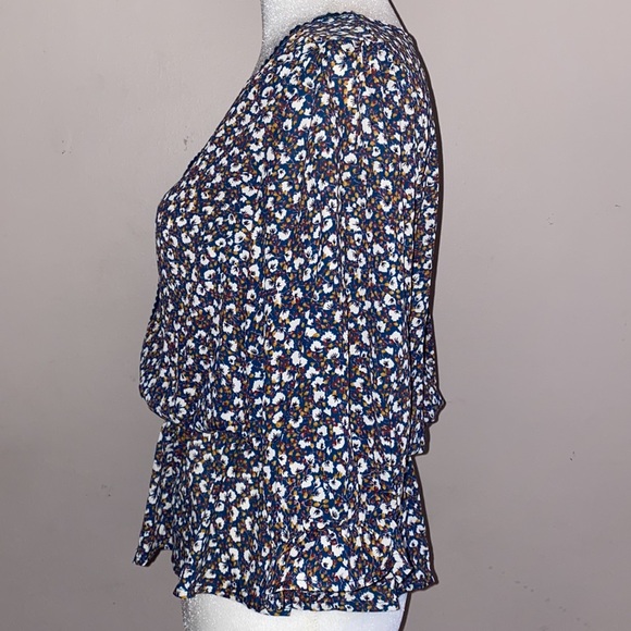 Sienna Sky Floral Peplum 3/4 Sleeve Blouse - Picture 4 of 13